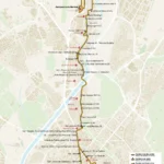 Autobús Aeropuerto de Valencia Línea -150 Metrobús - Plano
