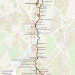 Autobús Aeropuerto de Valencia Línea -150N Metrobús - Plano