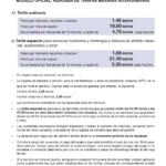 Tarifa Oficial Taxi Valencia - Interurbanas